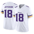 M.Vikings #18 Justin Jefferson Player White Limited Vapor F.U.S.E. Home Game Odoa Stitched Jerseys
