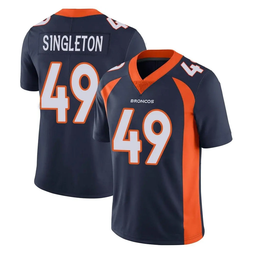 D.Broncos #49 Alex Singleton Player Navy Vapor Untouchable Limited Game Odoa Stitched Jerseys