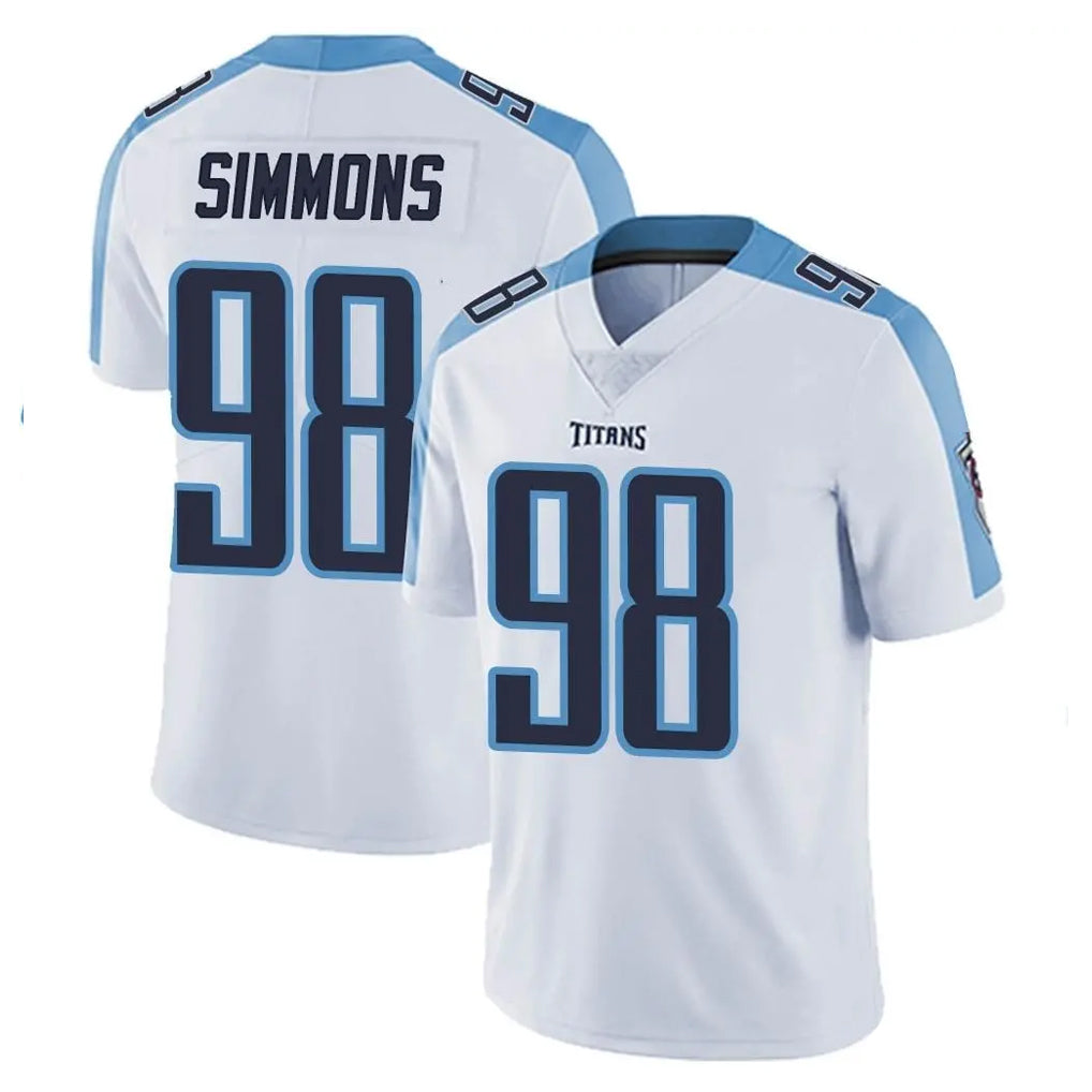 T.Titans #98 Jeffery Simmons Player White Limited Vapor Untouchable Home Game Odoa Stitched Jerseys
