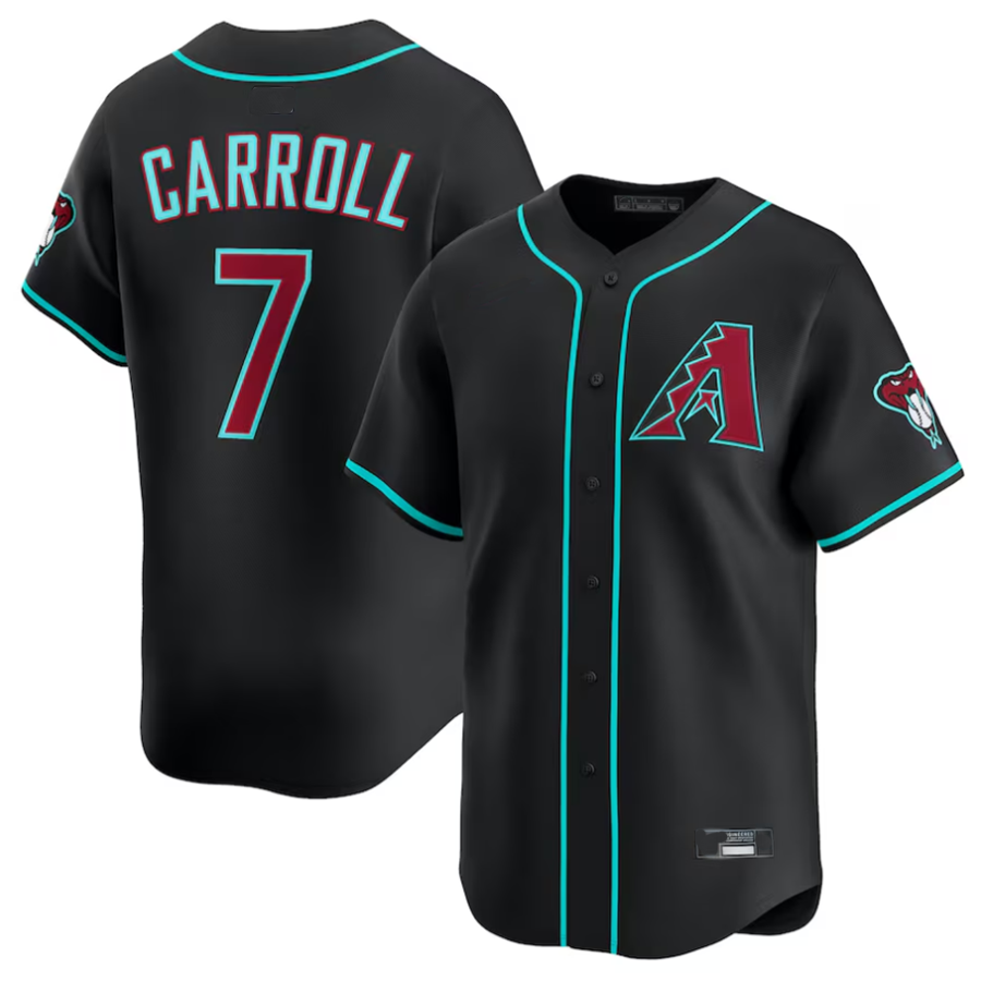 Odoa A.Diamondbacks #7 Corbin Carroll Player Black Limited American Personalized Stitched Jerseys