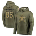 D.Cowboys #86 Luke Schoonmaker Player Olive Salute to Service Pullover Hoodies Home Game Odoa Stitched Jerseys