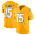 LA.Chargers #15 Ladd McConkey Player Gold Limited Vapor F.U.S.E. Home Game Odoa Stitched Jerseys