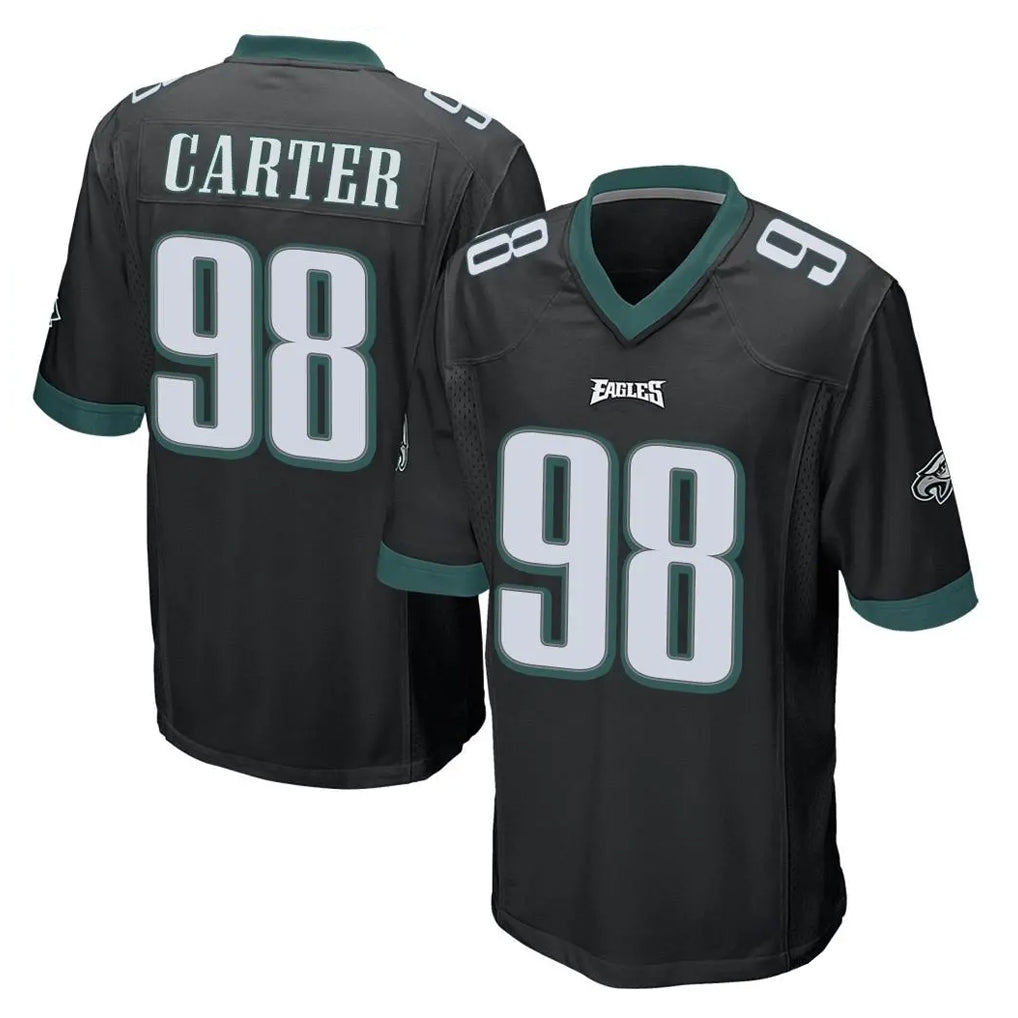 P.Eagles #98 Jalen Carter Player Black Home Game Odoa Stitched Jerseys