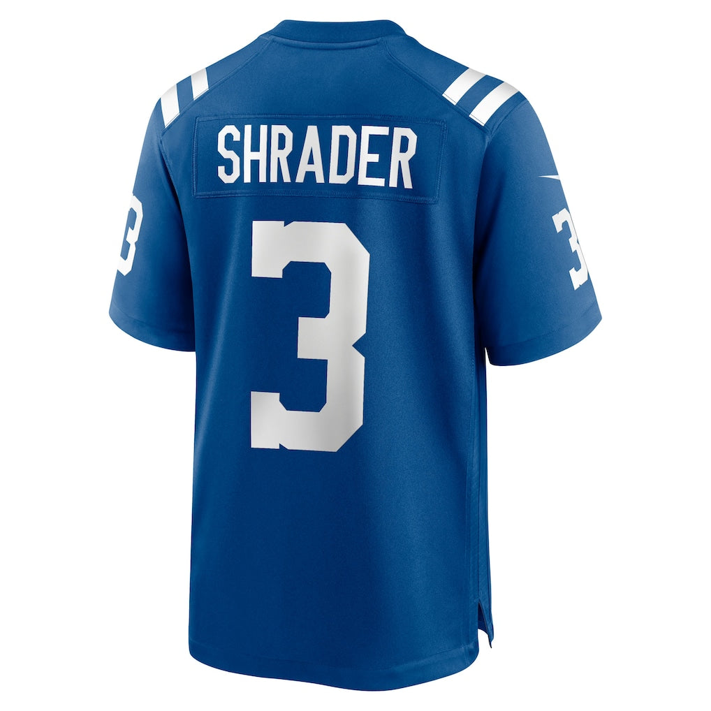 Odoa IN.Colts #3 Spencer Shrader Royal Team Game Jersey