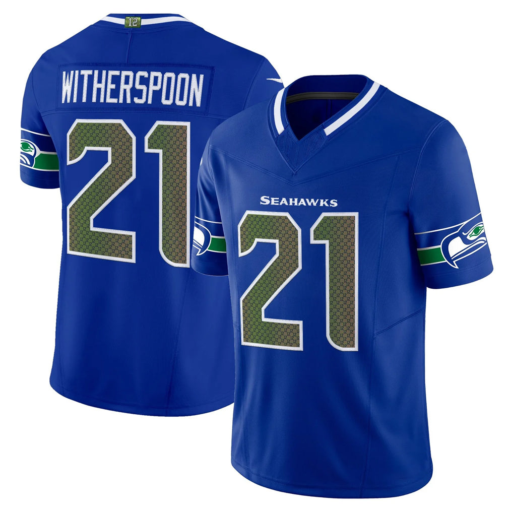 S.Seahawks #21 Devon Witherspoon Player Royal Rivalries Vapor Limited Home Game Odoa Stitched Jerseys