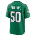 Odoa P.Eagles #50 Jaelan Phillips Kelly Green Alternate 2 Game Jersey