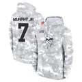 M.Vikings #7 Byron Murphy Jr. Player Arctic Camo Salute to Service Pullover Hoodies Limited Game Odoa Stitched Jerseys