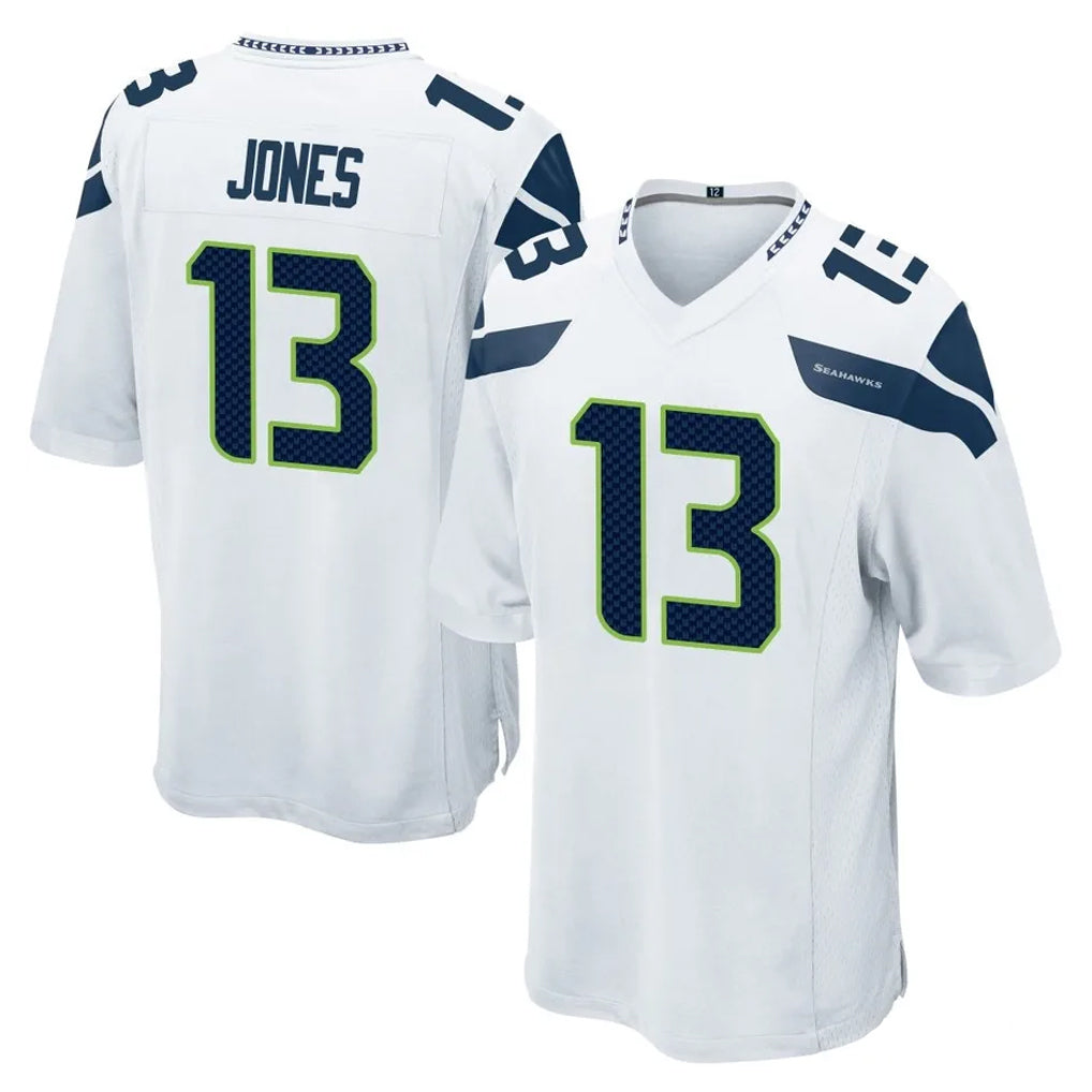 S.Seahawks #13 Ernest Jones IV Player White Home Game Odoa Stitched Jerseys