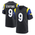 LA.Rams #9 Matthew Stafford Player Black Midnight Rivalries Collection Home Game Odoa Stitched Jerseys