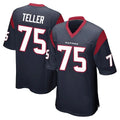 H.Texans #75 Wyatt Teller Player Navy Home Game Odoa Stitched Jerseys