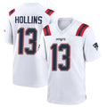 NE.Patriots #13 Mack Hollins Player White Home Game Odoa Stitched Jerseys