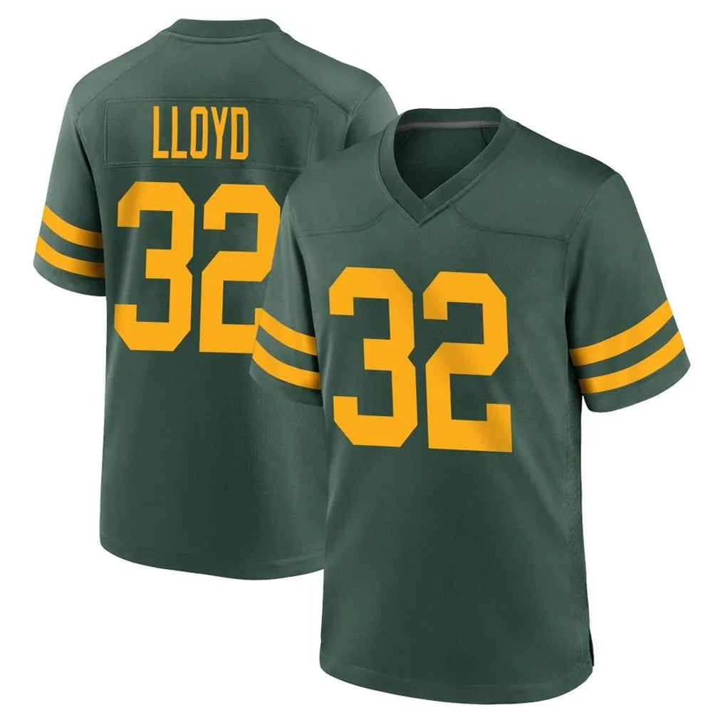 GB.Packers #32 MarShawn Lloyd Player Green Alternate Home Game Odoa Stitched Jerseys