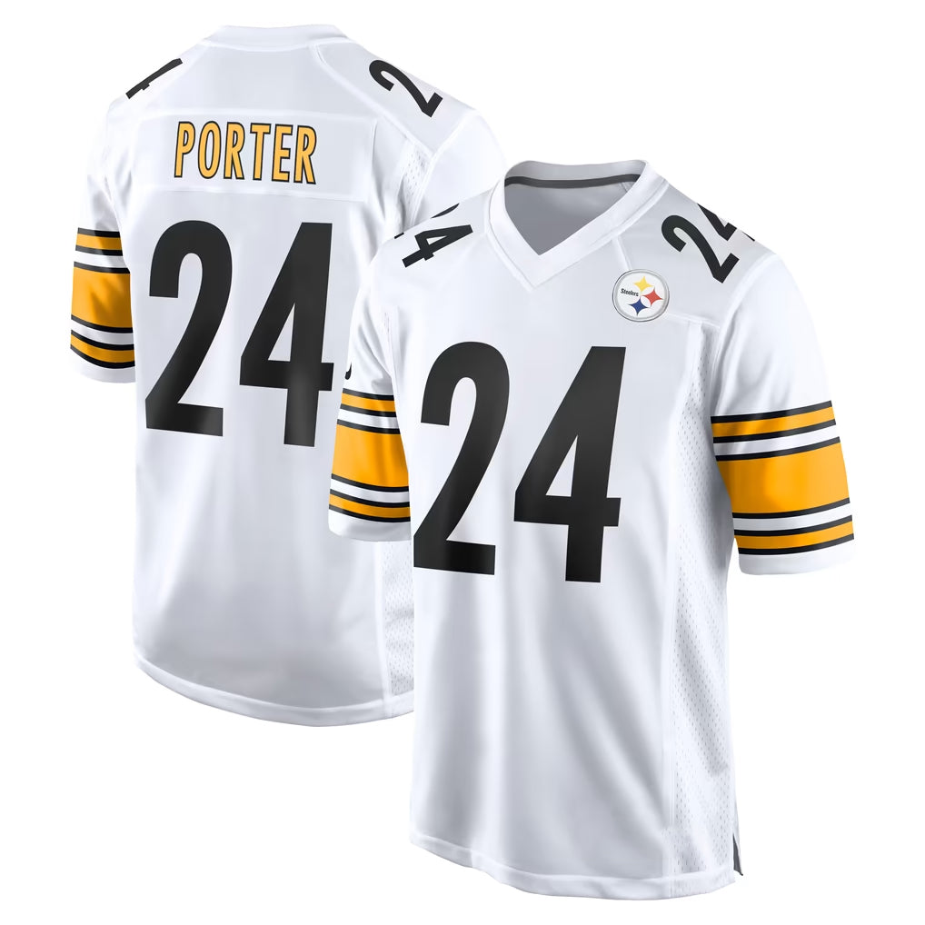 P.Steelers #24 Joey Porter Jr. Player White Home Game Odoa Stitched Jerseys