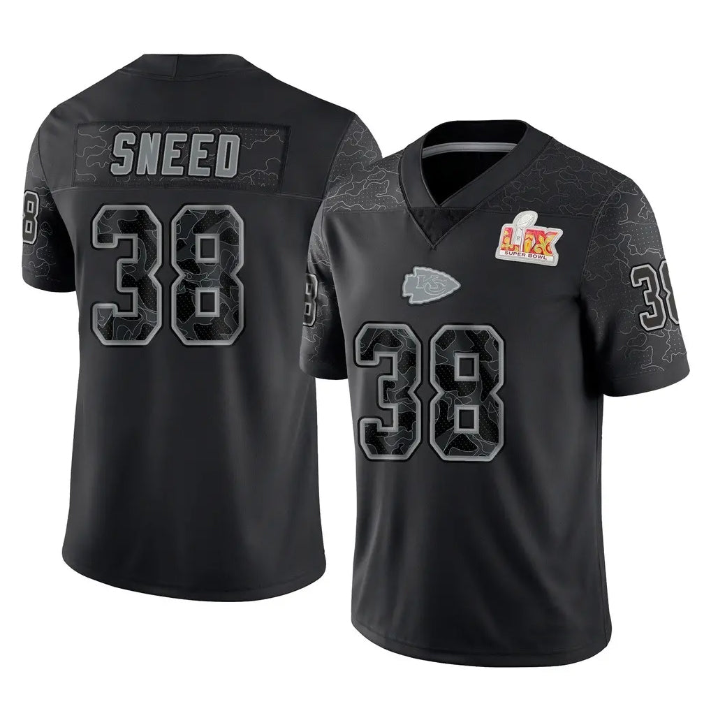 KC.Chiefs #38 L'Jarius Sneed Player Black Limited Reflective Game Stitched Jerseys