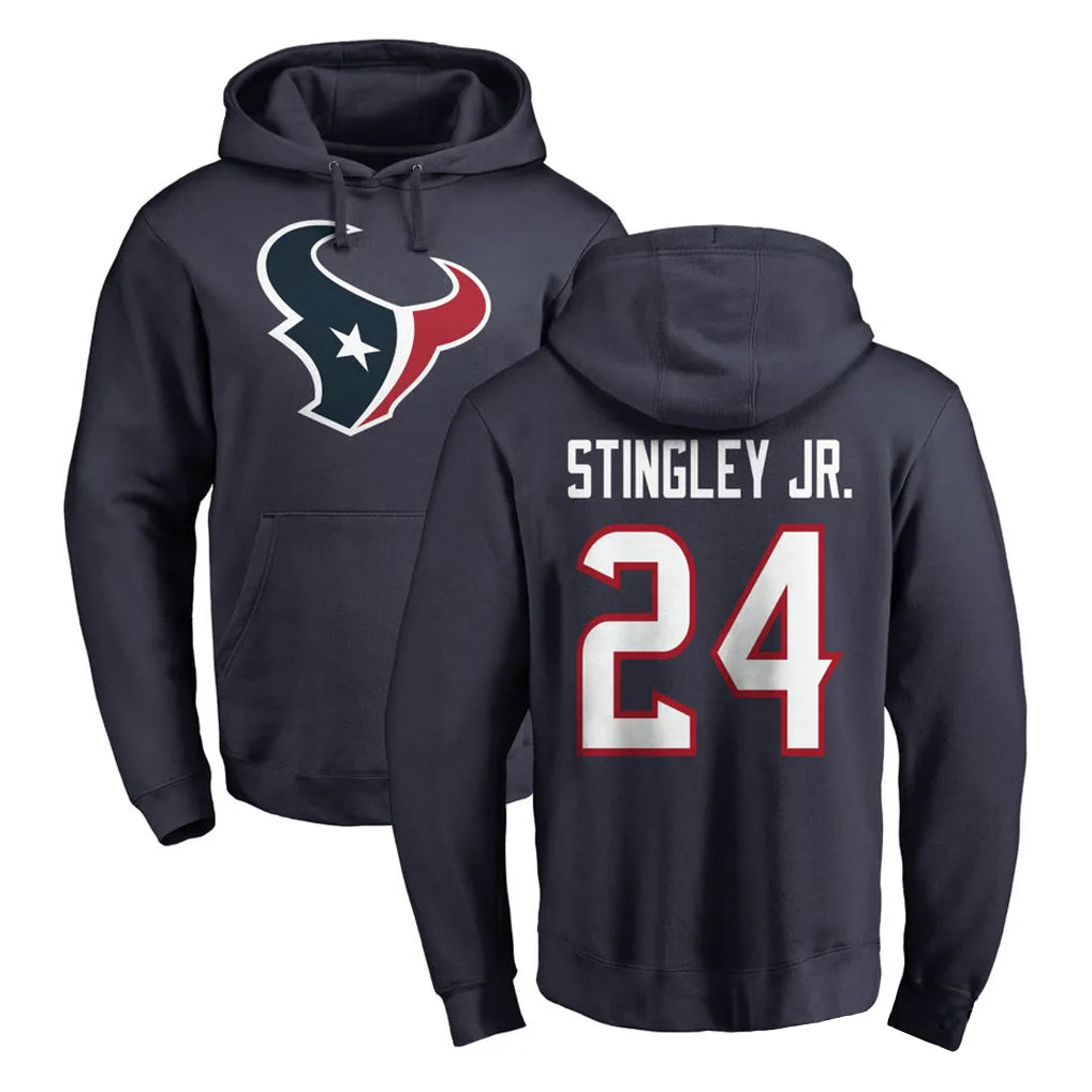 H.Texans #24 Derek Stingley Jr. Player Navy Pro Line Pullover Hoodie Limited Game Odoa Stitched Jerseys