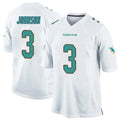 M.Dolphins #3 Chris Johnson Player White Home Game Odoa Stitched Jerseys