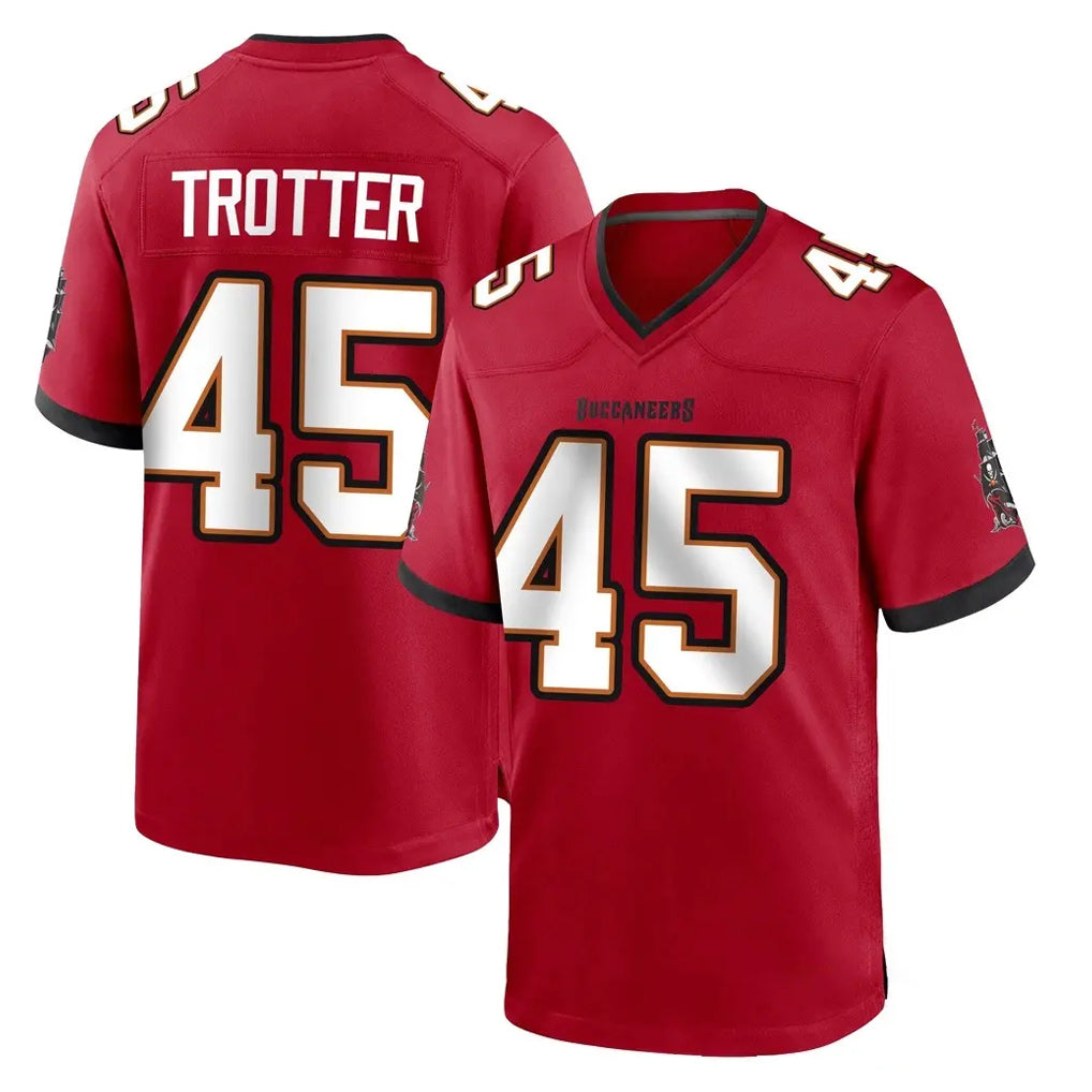 TB.Buccaneers #45 Josiah Trotte Player Red Home Game Odoa Stitched Jerseys