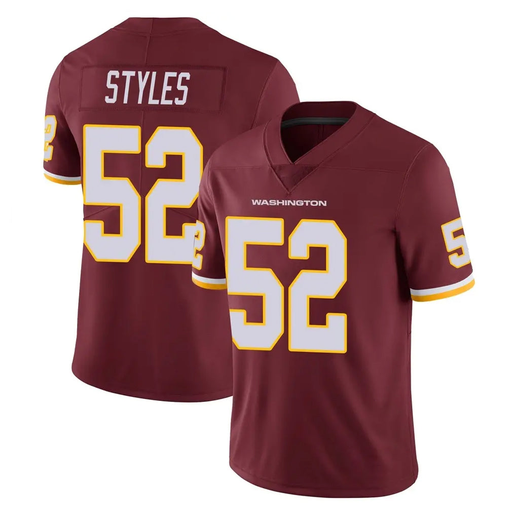 W.Commanders #52 Sonny Styles Player Burgundy Limited Team Color Vapor Untouchable Home Game Odoa Stitched Jerseys