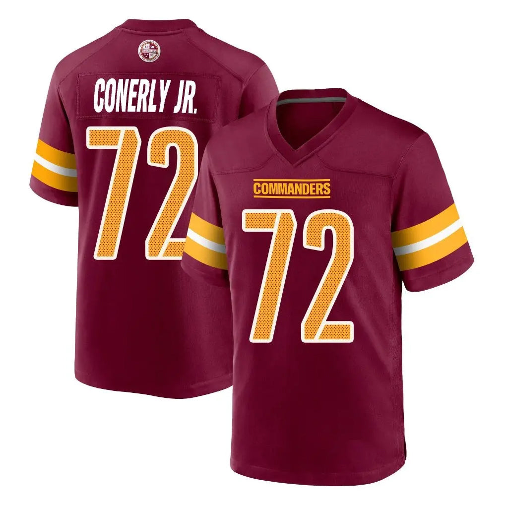 W.Commanders #72 Josh Conerly Jr. Player Burgundy Home Game Odoa Stitched Jerseys