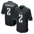 P.Eagles #2 Riq Woolen Player Black Home Game Odoa Stitched Jerseys