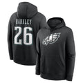 P.Eagles #26 Saquon Barkley Player Black Pullover Hoodies Home Game Odoa Stitched Jerseys