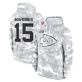 KC.Chiefs #15 Patrick Mahomes Player Arctic Camo Salute to Service Hoodies Limited Game Odoa Stitched Jerseys