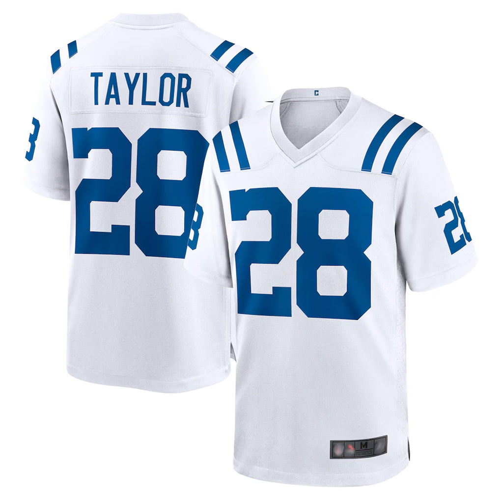 IN.Colts #28 Jonathan Taylor Player White Home Game Odoa Stitched Jerseys