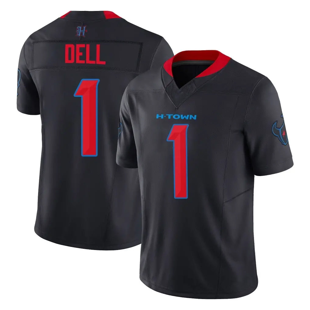 H.Texans #1 Tank Dell Player Navy Limited 2nd Alternate Vapor F.U.S.E. Home Game Odoa Stitched Jerseys
