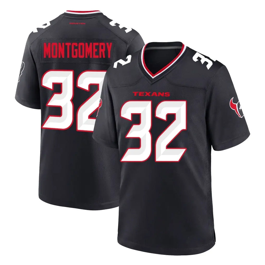 H.Texans #32 David Montgomery Player Navy Team Home Game Odoa Stitched Jerseys