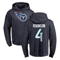 T.Titans #4 Wan'Dale Robinson Player Navy Logo Pullover Hoodies Home Game Odoa Stitched Jerseys