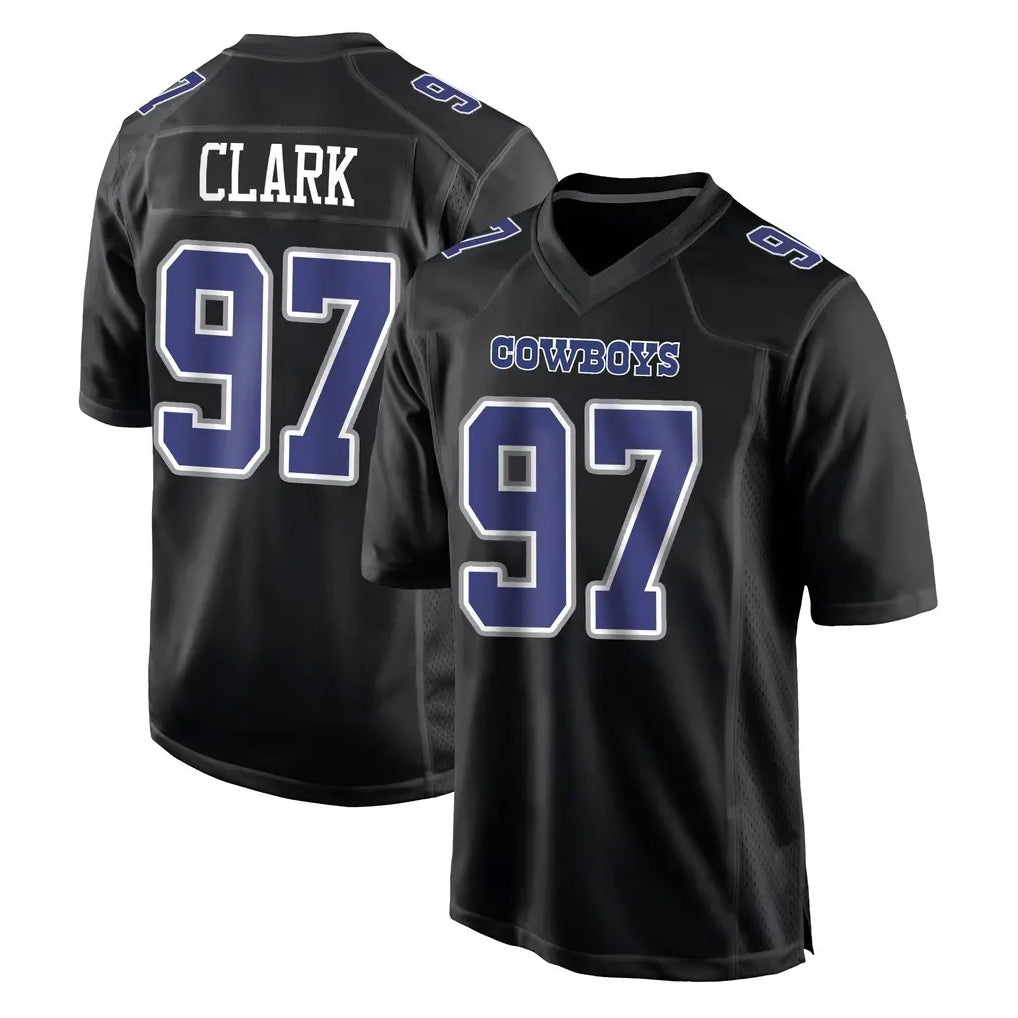 D.Cowboys #97 Kenny Clark Player Carbon Black Fashion Home Game Odoa Stitched Jerseys