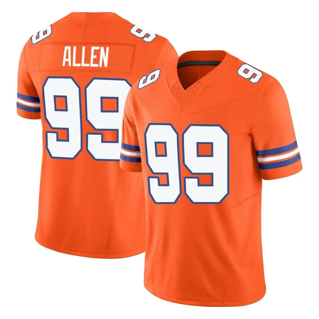 D.Broncos #99 Zach Allen Player Orange Limited Alternate Vapor F.U.S.E. Throwback Game Odoa Stitched Jerseys