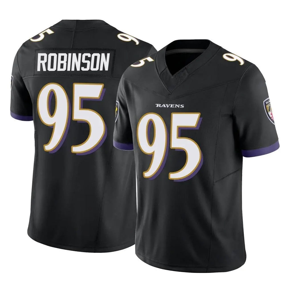 B.Ravens #95 Tavius Robinson Player Black Vapor F.U.S.E. Limited Odoa Stitched Jerseys