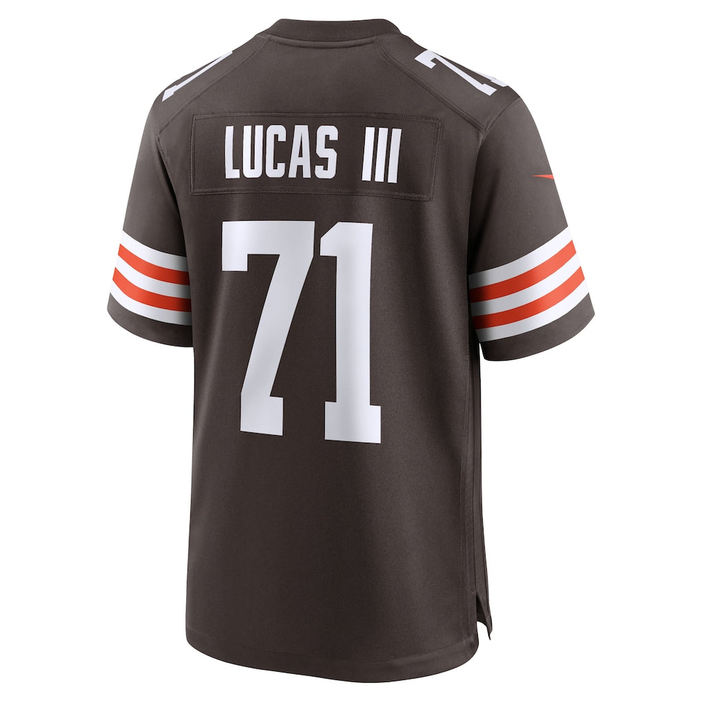 Odoa C.Browns #71 Cornelius Lucas Brown Team Game Jersey