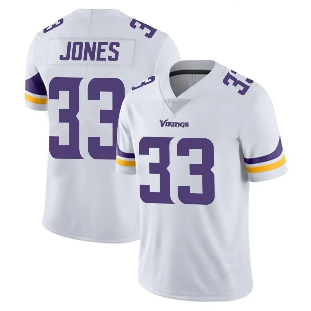 M.Vikings #33 Aaron Jones Sr. Player White Limited Vapor Untouchable Home Game Odoa Stitched Jerseys