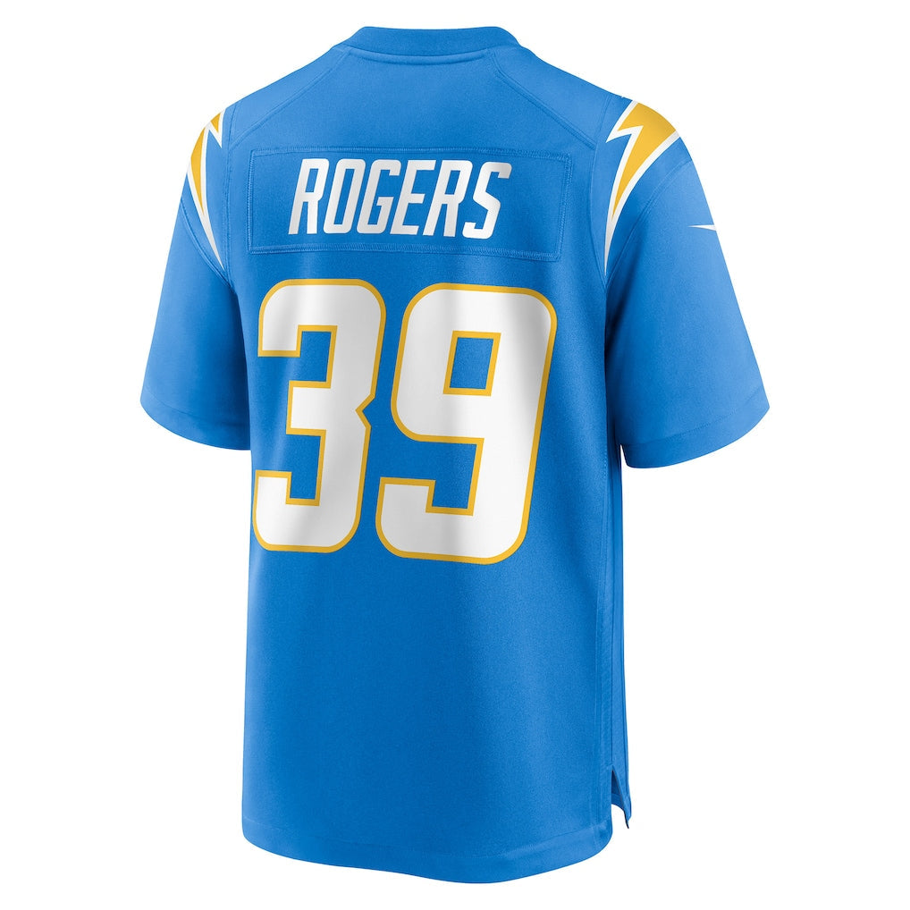 Odoa LA.Chargers #39 Eric Rogers Powder Blue Team Game Jersey