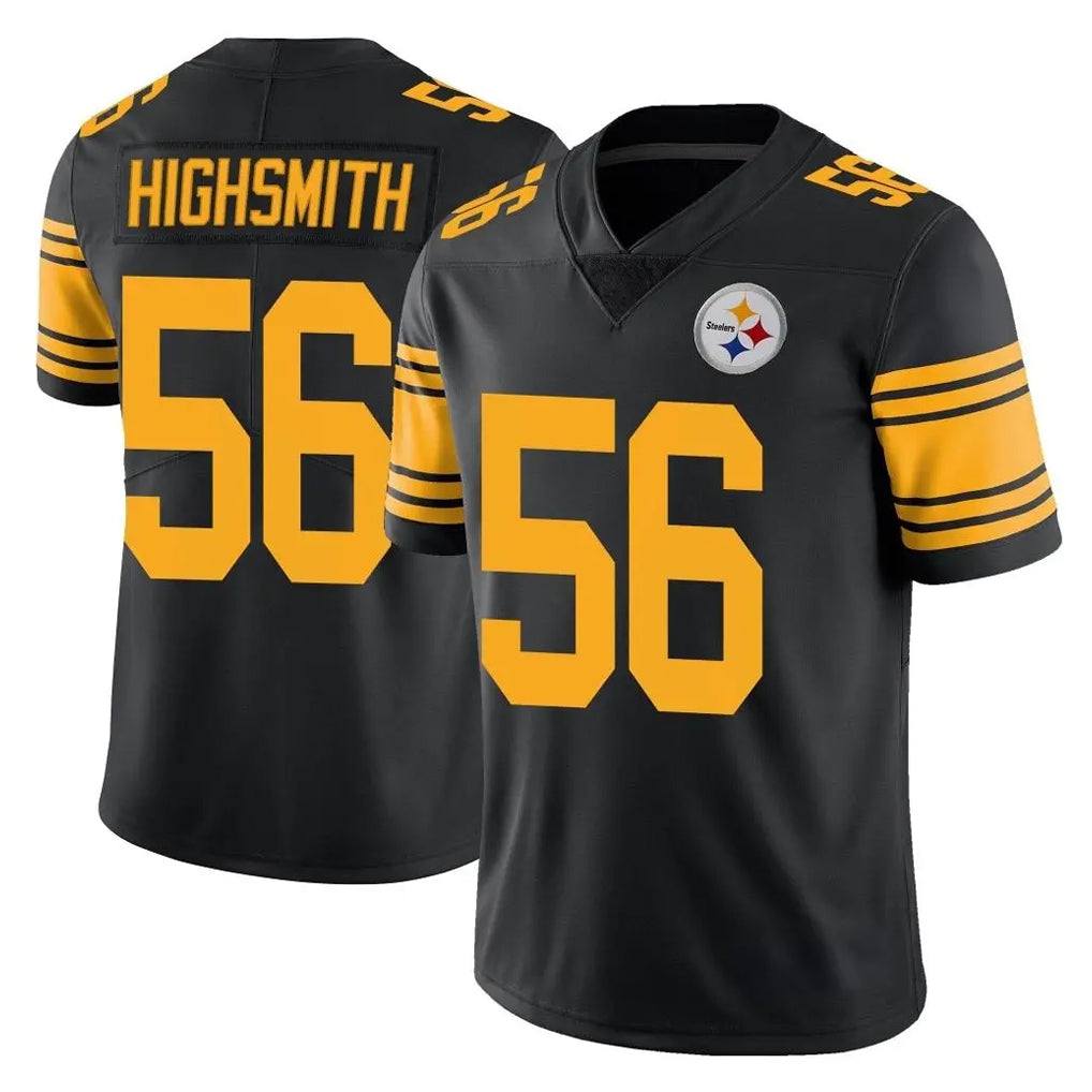 P.Steelers #56 Alex Highsmith Player Black Limited Color Rush Home Game Odoa Stitched Jerseys