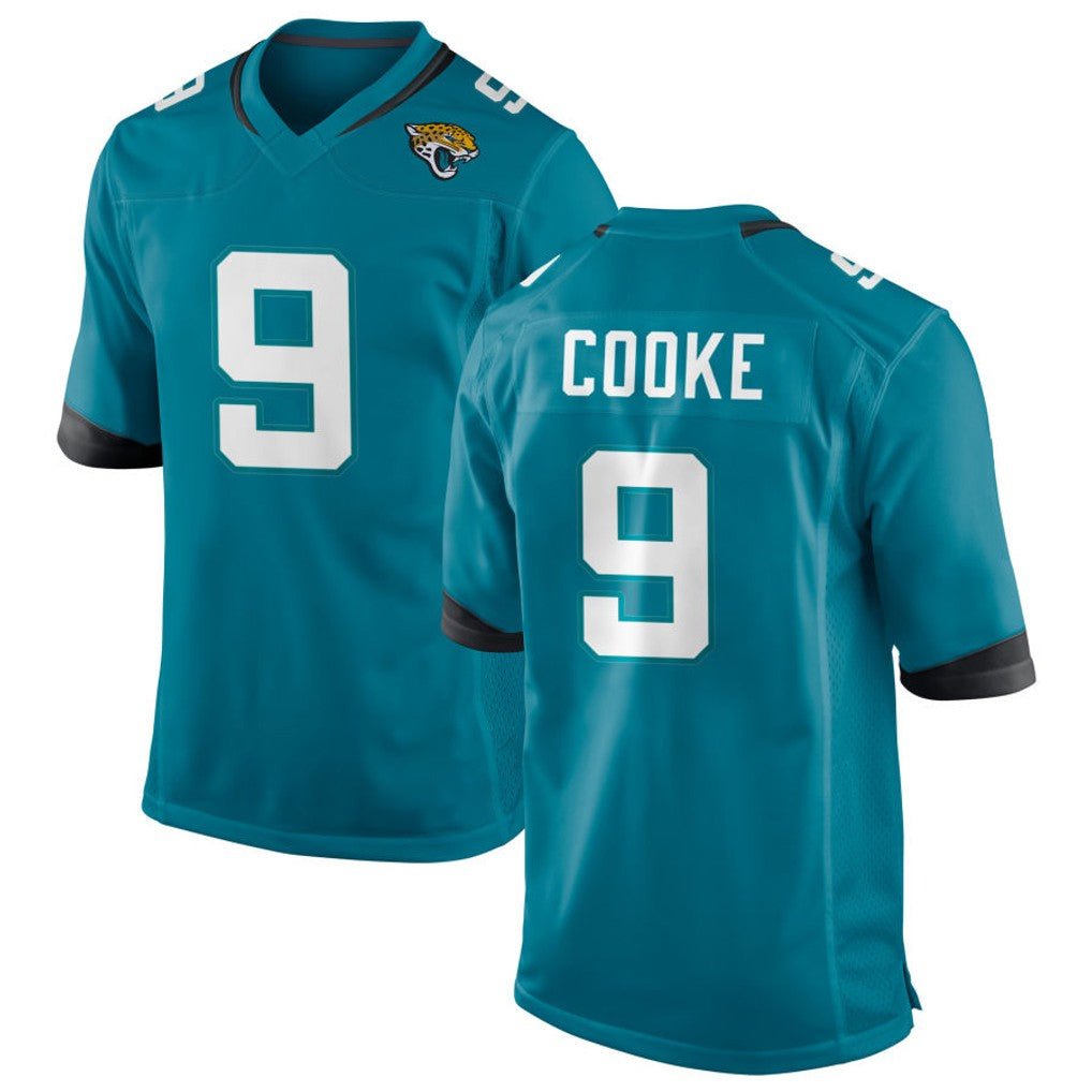 J.Jaguars #9 Logan Cooke Player Teal Home Game Odoa Stitched Jerseys