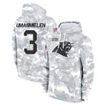 C.Panthers #3 Princely Umanmielen Player Arctic Camo Salute to Service Pullover Hoodies Limited Game Odoa Stitched Jerseys