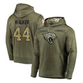 J.Jaguars #44 Travon Walker Player Olive Salute to Service Pullover Hoodies Home Game Odoa Stitched Jerseys