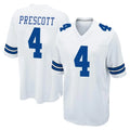D.Cowboys #4 Dak Prescott Player White Home Game Odoa Stitched Jerseys