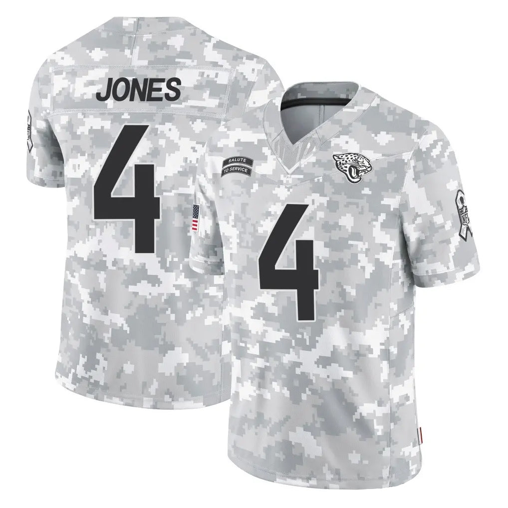 J.Jaguars #4 Jarrian Jones Player Arctic Camo Salute To Service Limited Game Odoa Stitched Jerseys