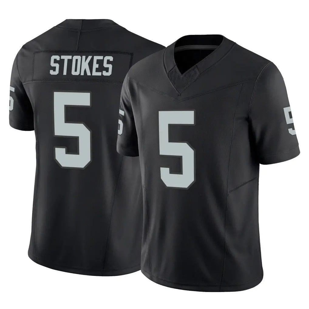 LV.Raiders #5 Eric Stokes Player Black Limited Vapor F.U.S.E. Home Game Odoa Stitched Jerseys