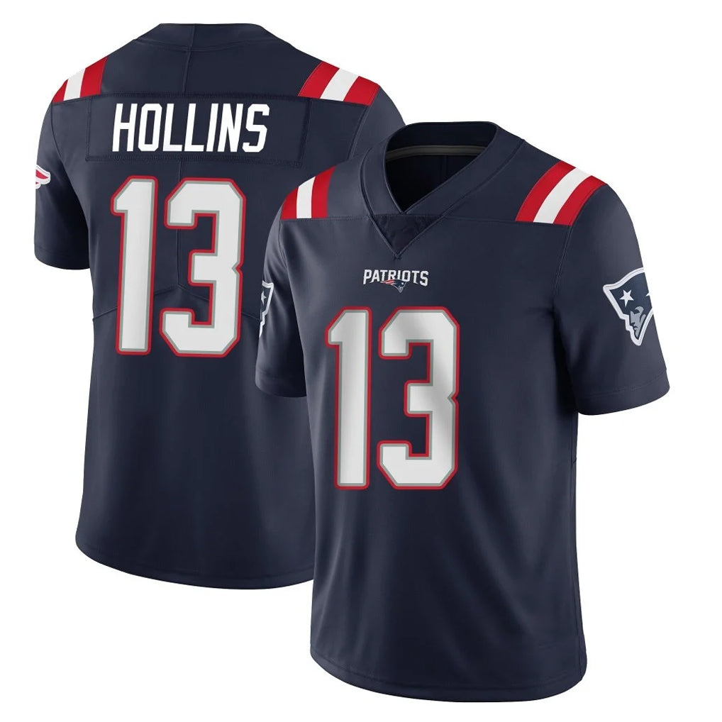 NE.Patriots #13 Mack Hollins Player Navy Vapor Untouchable Home Game Odoa Stitched Jerseys
