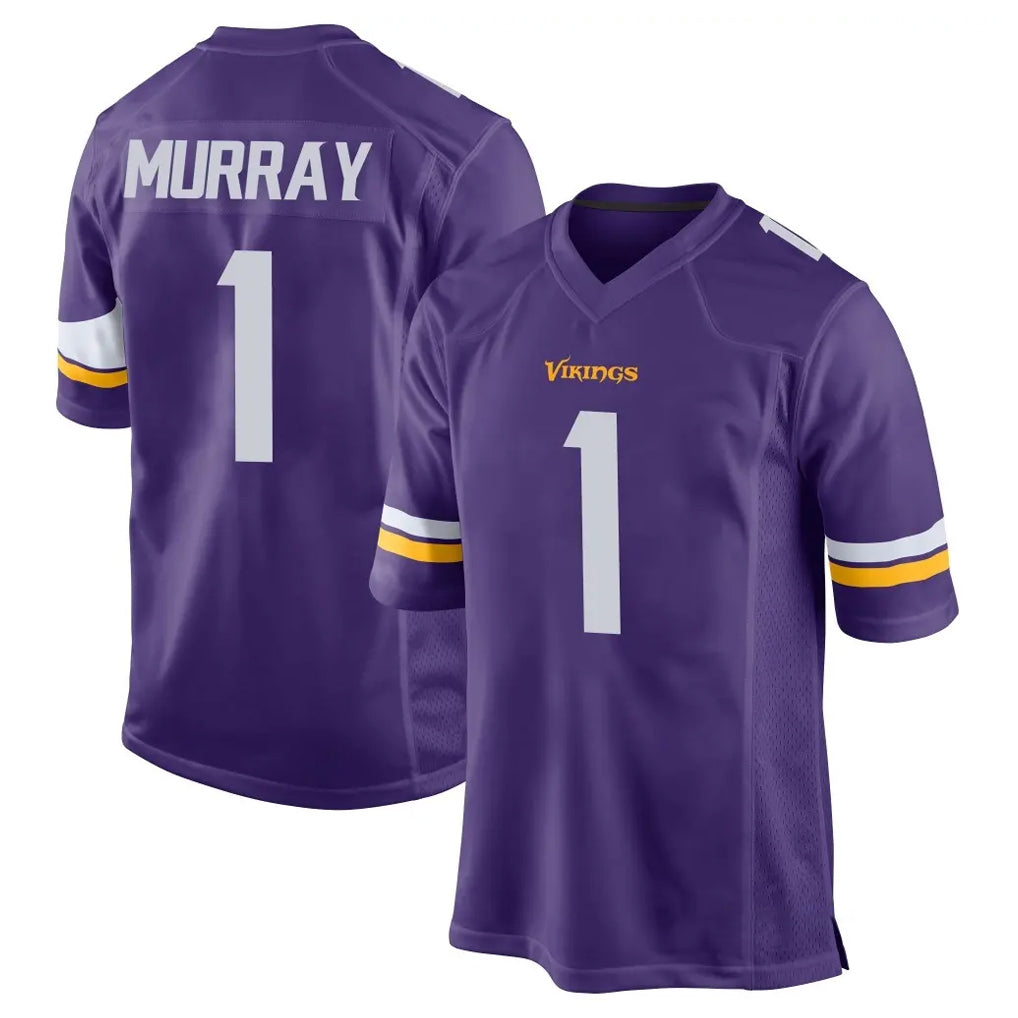 M.Vikings #1 Kyler Murray Player Purple Home Game Odoa Stitched Jerseys