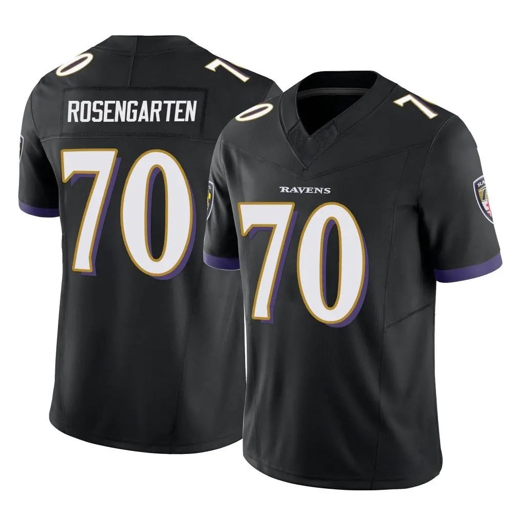 B.Ravens #70 Roger Rosengarten Player Black Vapor F.U.S.E. Limited Odoa Stitched Jerseys