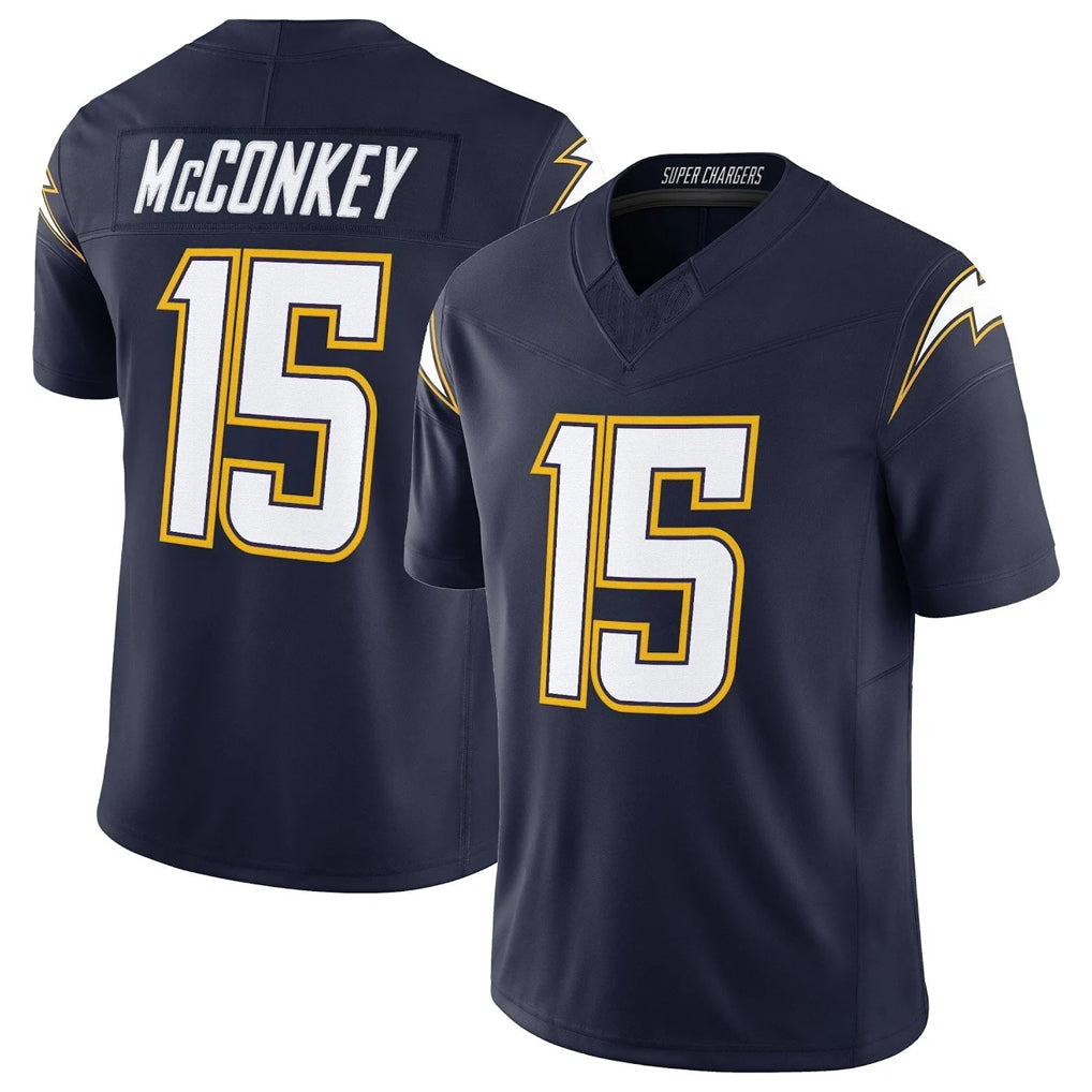 LA.Chargers #15 Ladd McConkey Player Navy Vapor F.U.S.E. Limited Home Game Odoa Stitched Jerseys
