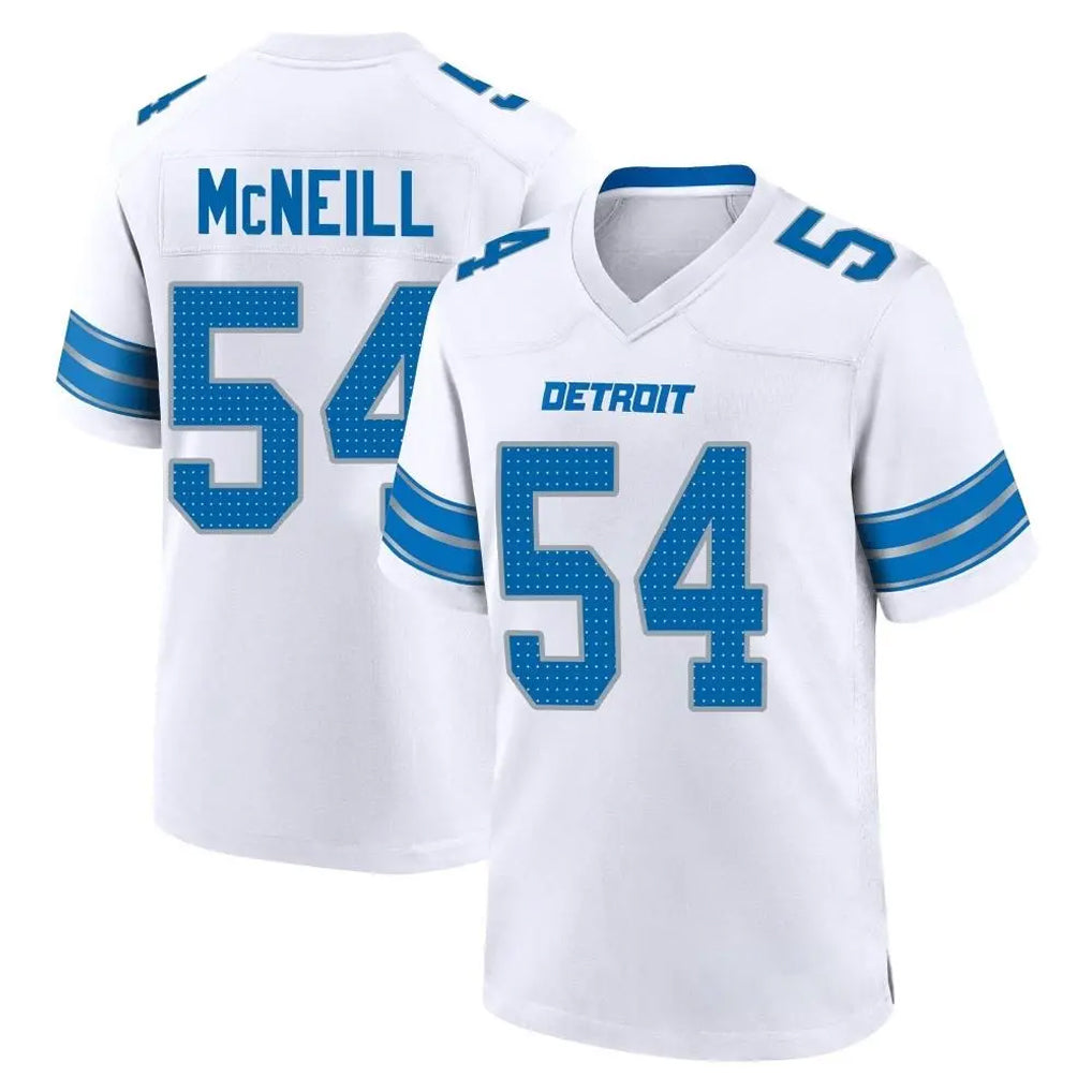 D.Lions #54 Alim McNeill Player White Alternate Home Game Odoa Stitched Jerseys