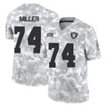 LV.Raiders #74 Kolton Miller Player Arctic Camo Salute To Service Limited Game Odoa Stitched Jerseys