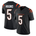 C.Bengals #5 Tee Higgins Player Black Vapor F.U.S.E. Limited Home Game Odoa Stitched Jerseys